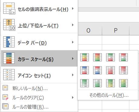 Excel_ボタン4カラースケール