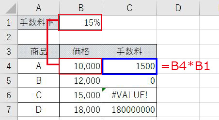 Excel_手数料相対参照1