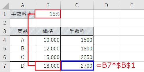 Excel_絶対参照オートフィル後