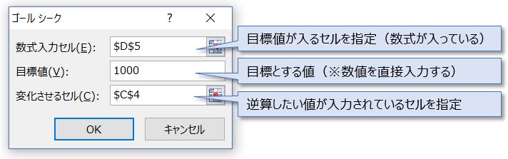 Excel_4ゴールシークダイアログボックス