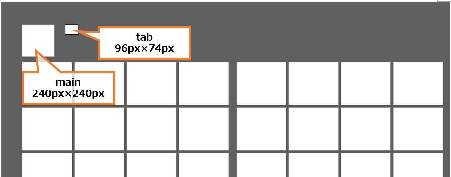 mainとtabアートボード